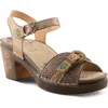 L'artiste By Spring Step Upperbuck Sandal In Multi