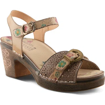L'artiste By Spring Step Upperbuck Sandal In Multi