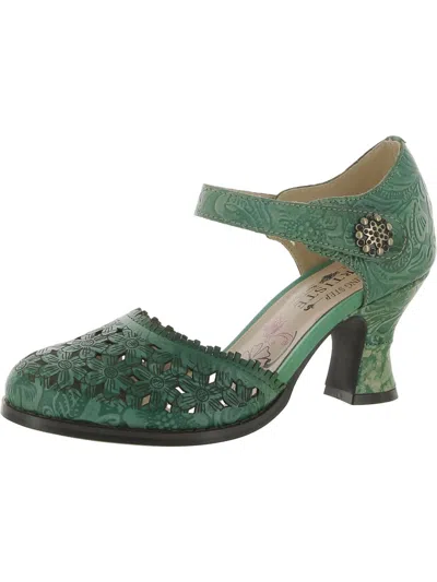 L'artiste By Spring Step Visionary Womens Leather Pumps In Green