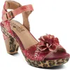 L'artiste By Spring Step Wildcat Ankle Strap Sandal In Multi