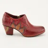 L'artiste By Spring Step Zami Women's Red Leather Round Toe Shootie Jobb1181 In Red