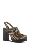 L'artiste By Spring Step Zipi Slingback Platform Clog In Black Multi