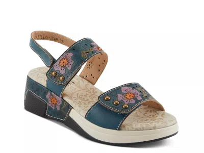 L'artiste Caitlina Wedge Sandal In Blue