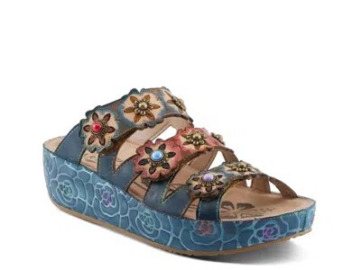 L'artiste Cuddlecake Wedge Sandal In Blue