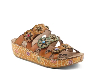 L'artiste Cuddlecake Wedge Sandal In Brown