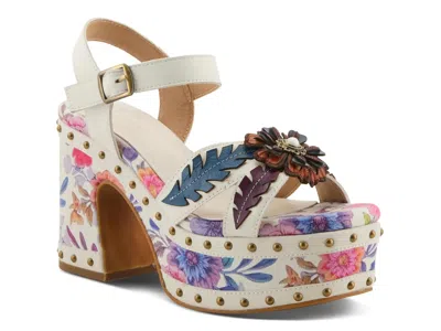L'artiste Decked Out Platform Sandal In White