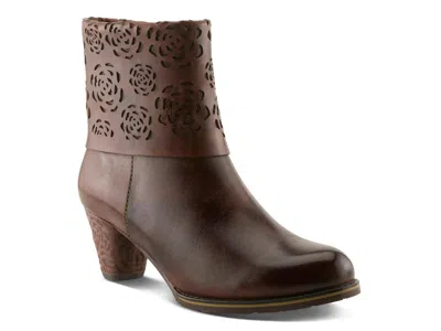 L'artiste Kiss Of A Rose Bootie In Brown