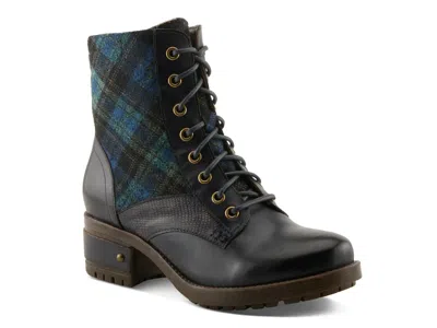 L'artiste Marty Plaid Bootie In Blue