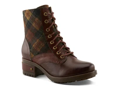 L'artiste Marty Plaid Bootie In Brown