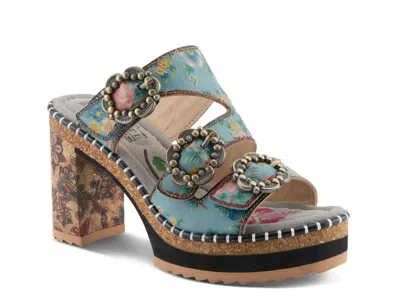 L'artiste Mile Marker Platform Sandal In Blue