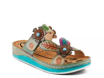 L'artiste Pillowsoft Wedge Sandal In Multi
