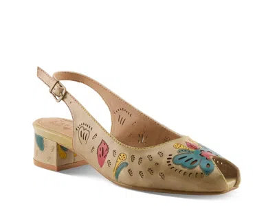 L'artiste Street Peep Pump In Brown