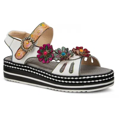 L'artiste Women's Laga Sandals In White Multi