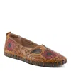 L'artiste Women's Modesty Moccasin Loafer In Camel-multi In Multi