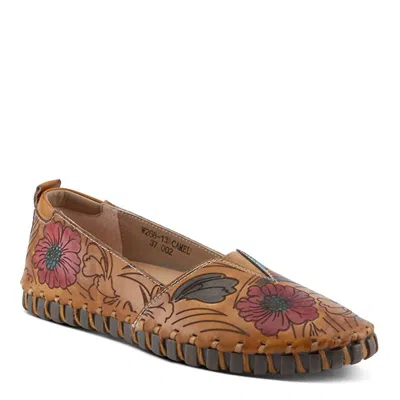 L'artiste Women's Modesty Moccasin Loafer In Camel-multi