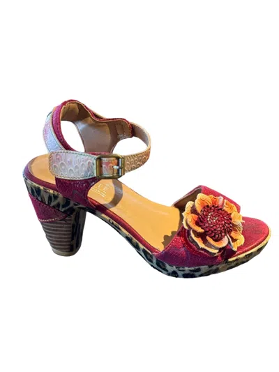 L'artiste Women Wildcat Sandal In Red Multi
