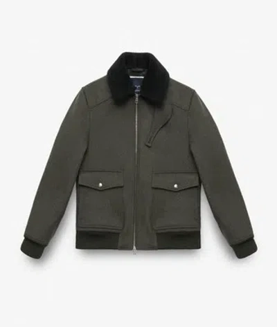 Pre-owned Larusmiani Aviator Jacket 'transatlantic' Jacket In Green