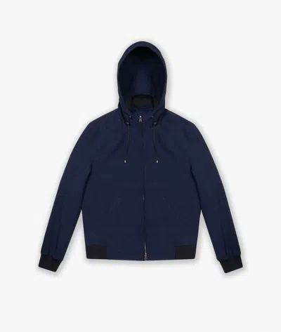 Larusmiani Bomber Jacket Corviglia Down Jacket In Blue