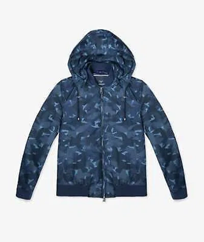 Pre-owned Larusmiani Bomber Jacket Marina Jacket In Blue