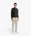 Larusmiani Reversible Bomber Cheetah Jacket In Darkgreen