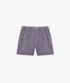 Larusmiani Cotton Print Boxers Knickers In Quadr. Blu Chiaro