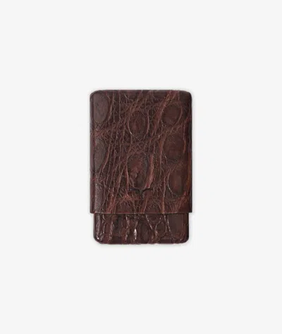 Larusmiani Business Cards/credit Cards Holder Wallet In Brown