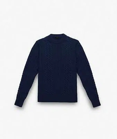 Pre-owned Larusmiani Cable Knit Sweater 'col Du Pillon' Sweater In Blue