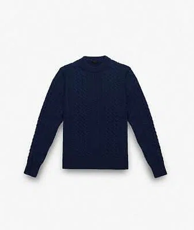 Pre-owned Larusmiani Cable Knit Sweater Col Du Pillon Sweater In Blue