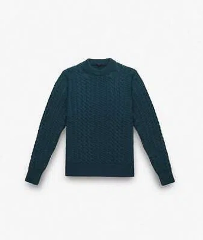 Pre-owned Larusmiani Cable Knit Sweater Col Du Pillon Sweater In Blue