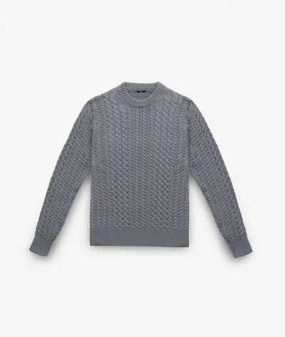 Larusmiani Cable Knit Jumper Col Du Pillon Jumper In Lightgray