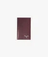Larusmiani Vertical Alligator Card Holder Pesos Wallet In Darkred