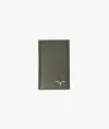Larusmiani Vertical Card Holder St.moritz Wallet In Olive