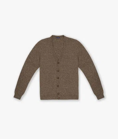 Larusmiani Cardigan Merino Sweater In Brown