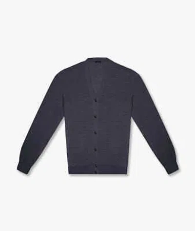 Pre-owned Larusmiani Cardigan Merino Sweater In Dimgray