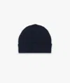 Larusmiani Cashmere Beanie Mount Baker Hat In Midnightblue