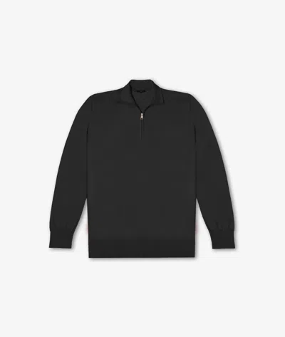 Larusmiani Cotton Sweater Marbella Sweater In Black