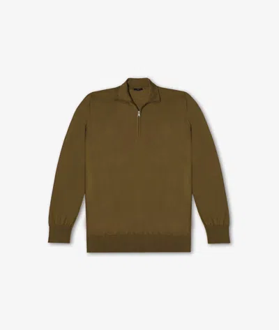 Larusmiani Cotton Sweater Marbella Sweater In Brown