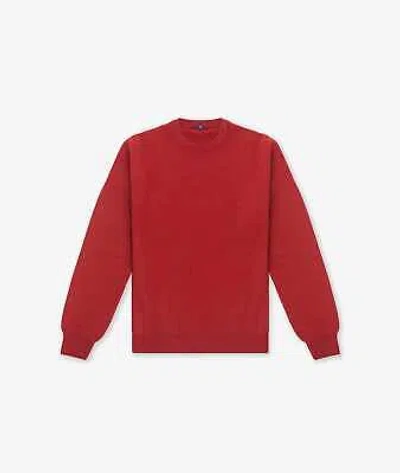 Pre-owned Larusmiani Crewneck Sweater Aspen Sweater In Red