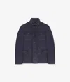 Larusmiani Devon Sahariana Jacket Leather Jacket In Blue