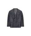 Larusmiani Double-breasted Tailored Suit Colerine Suit In Disgr Ver Scuro