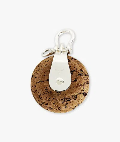 Larusmiani Floating Keychain Vespucci Keyring In Brown