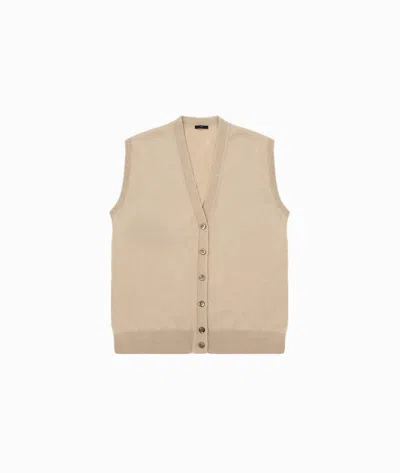 Larusmiani Gilet Solden Sweater In Beige