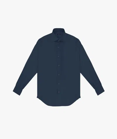 Larusmiani Handmade Shirt Mayfair Shirt In Blue