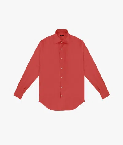 Larusmiani Handmade Shirt Mayfair Shirt In Red