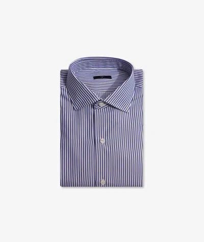Larusmiani Handmade Shirt Mayfair Shirt In Riga Blu