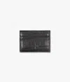 Larusmiani Horizontal Alligator Card Holder Capital Wallet In Black