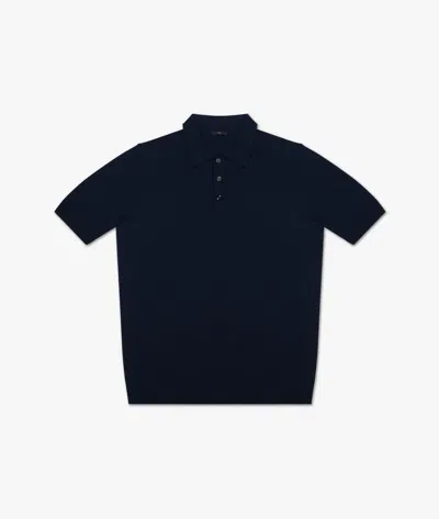 Larusmiani Ischia Polo Sweater In Navy