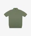 Larusmiani Ischia Polo Sweater In Olive