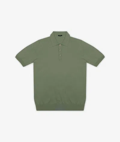 Larusmiani Ischia Polo Sweater In Olive