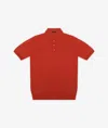 Larusmiani Ischia Polo Sweater In Red